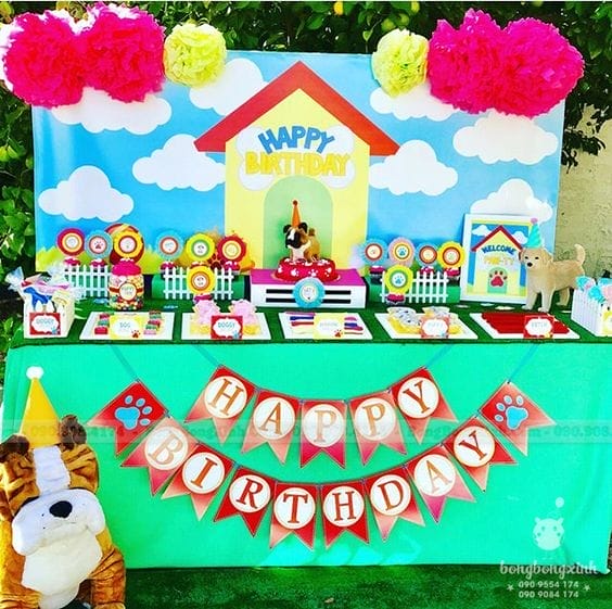 Bàn quà sinh nhật chó Bull nhỏ BQ228 Bàn quà sinh nhật chó Bull nhỏ BQ228