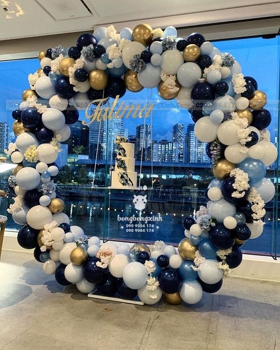 Tiểu cảnh sinh nhật vòng bong bóng TCSN005 Tiểu cảnh sinh nhật vòng bong bóng TCSN005