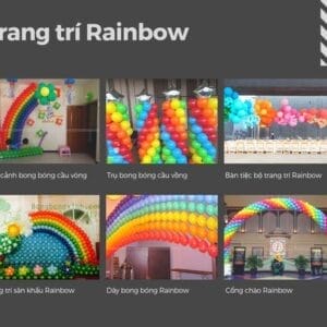 Trang trí sinh nhật trọn gói Rainbow