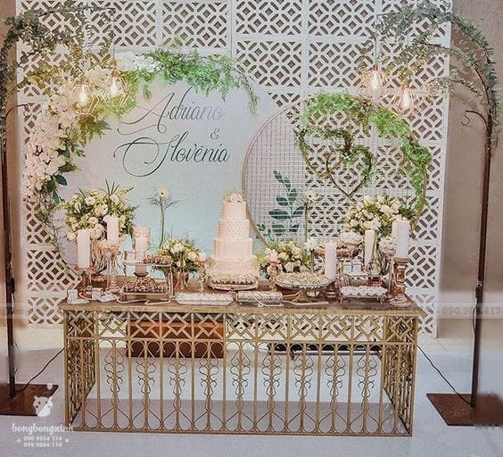 Bàn tiệc cưới vườn thượng uyển BT065 Bàn tiệc cưới vườn thượng uyển BT065