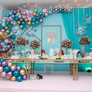 Bàn quà sinh nhật lộng lẫy cho bé gái chủ đề nàng tiên cá BBX503