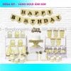Set trang trí sinh nhật Vàng Gold Ánh Kim BBX534