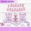 Bộ phụ kiện sinh nhật Heo Hồng BBX554