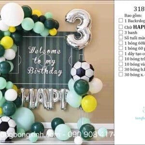 Set trang trí sinh nhật chủ đề bóng đá BBX584