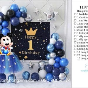 Set trang trí sinh nhật chủ đề Mickey BBX588