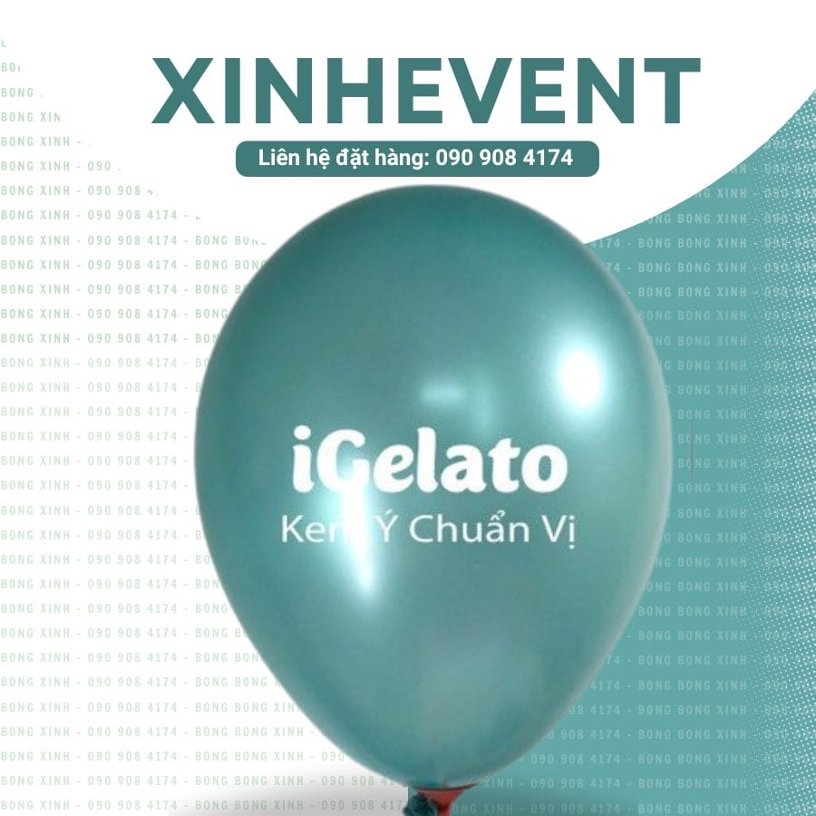 In logo lên bong bóng quảng cáo giá rẻ BBI035 Bong in logo igelato