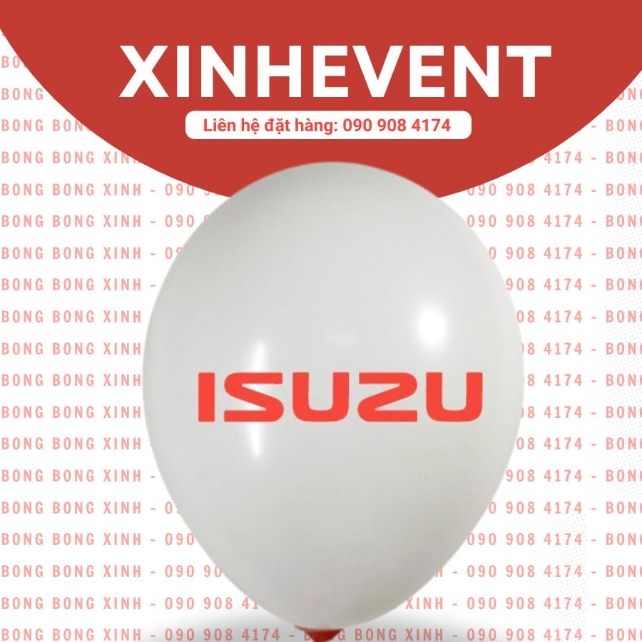 In logo lên bong bóng quảng cáo giá rẻ BBI035 Bong in logo isuzu