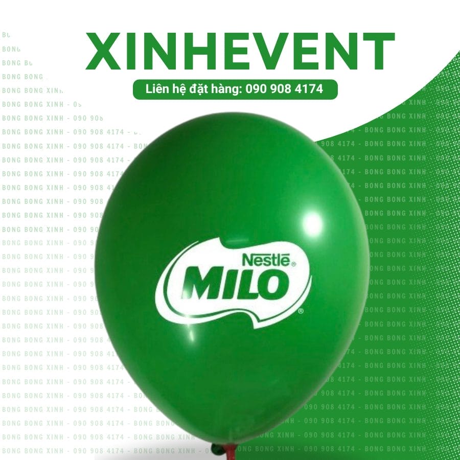 In logo lên bong bóng quảng cáo giá rẻ BBI035 Bong in logo milo