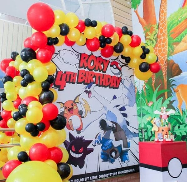 Backdrop sinh nhật trang trí pokemon BBX099 Backdrop sinh nhật trang trí pokemon BBX099