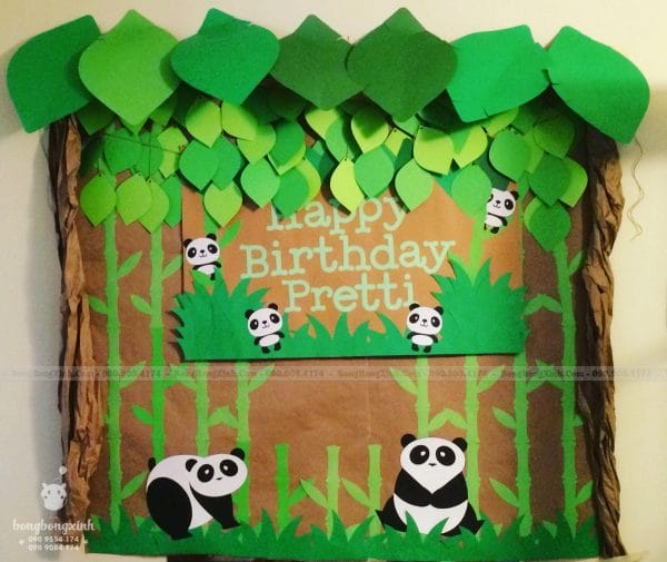 Backdrop sinh nhật trọn gói Panda