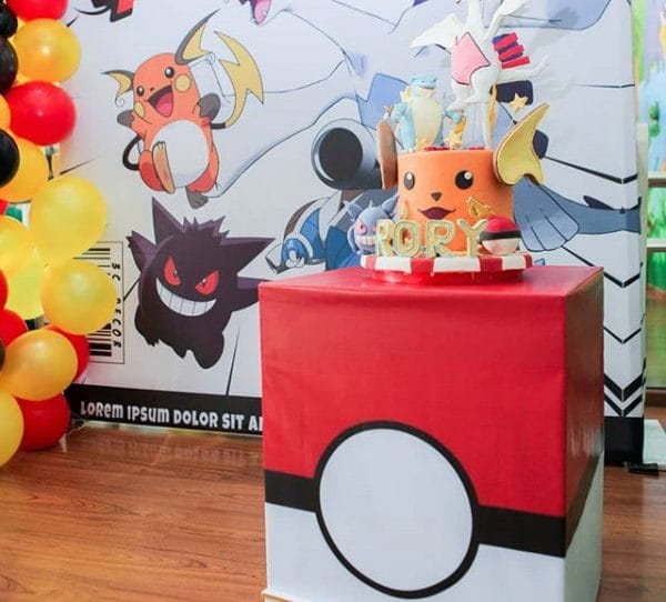 Bàn quà sinh nhật trang trí chủ đề pokemon BBX099 Bàn quà sinh nhật trang trí chủ đề pokemon BBX099