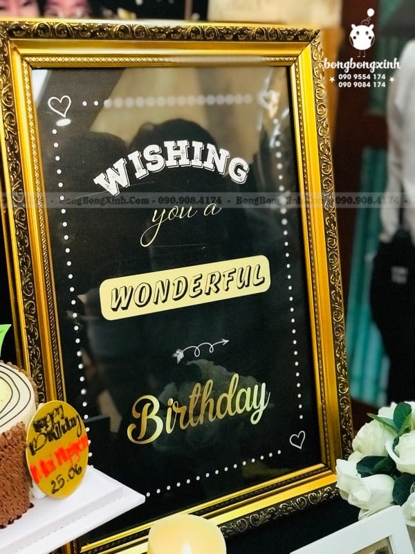 Bảng tên bàn quà trang trí backdrop sinh nhật bạn gái BBBN151