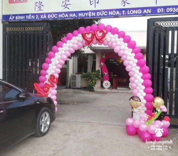 Cổng chào bong bóng hình vòm Trung Hoa BBX054