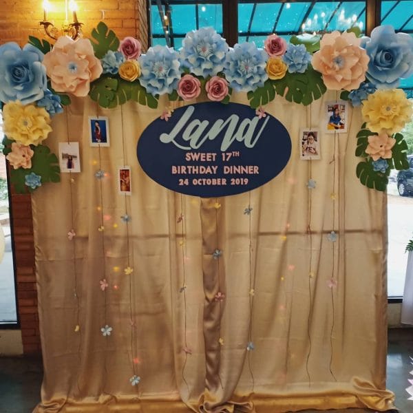 Backdrop trang trí sinh nhật bé Lana BBX071