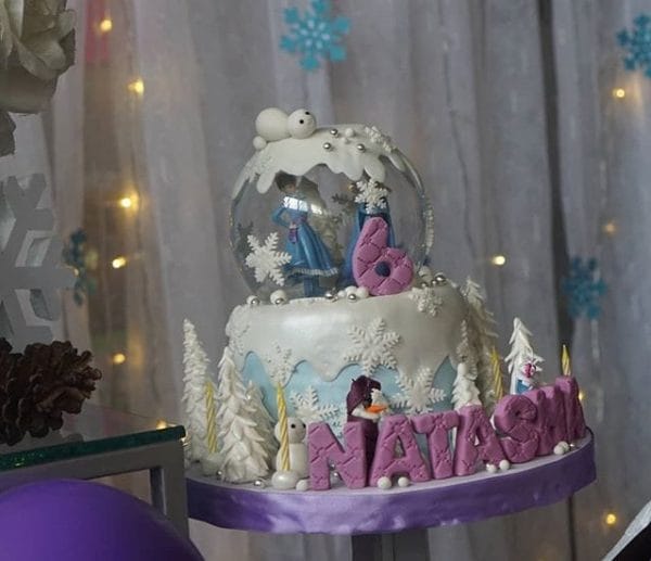 Các phụ kiện trang trí backdrop sinh nhật vải voan Elsa  BBX297