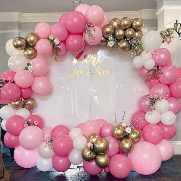 Backdrop sinh nhật trang trí bé Zeri nhìn trực diện BBX451