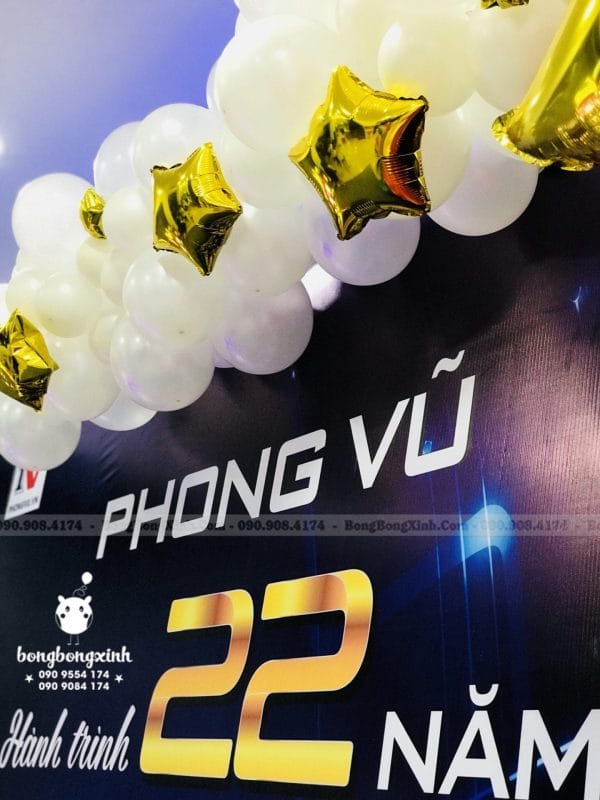 Dây bong bóng trang trí khai trương Phong Vũ KTVP007