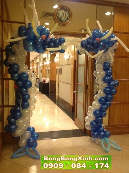 Trụ bong bóng 082 hai con rồng cực đẹp Trụ bong bóng 082 hai con rồng cực đẹp