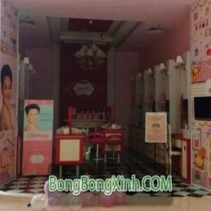 Cổng chào khai trương bằng bong bóng hồng 038