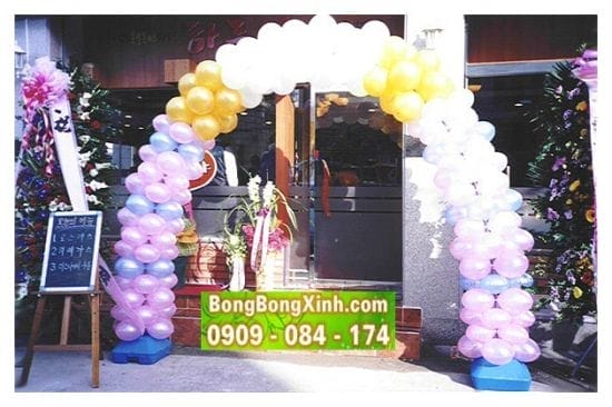 Trang trí tiệc cưới cổng chào bong bóng 065 Trang trí tiệc cưới cổng chào bong bóng 065