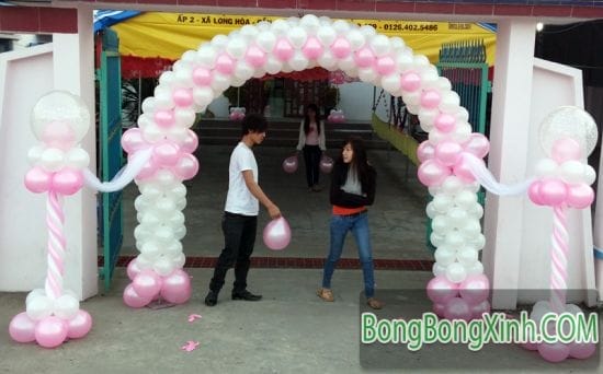 Cổng chào tiệc cưới bong bóng lồng 073 Cổng chào tiệc cưới bong bóng lồng 073
