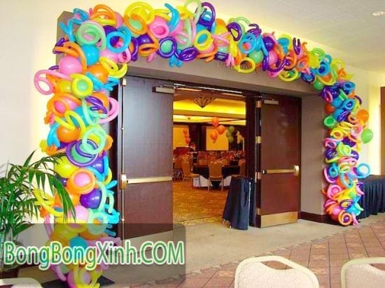 Cổng chào bong bóng trang trí tiệc cưới 075 Cổng chào bong bóng trang trí tiệc cưới 075