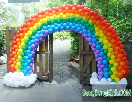 Cổng chào sinh nhật cầu vồng cho bé 0118 Cổng chào sinh nhật cầu vồng cho bé 0118