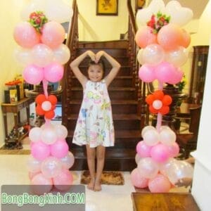 Trụ bong bóng thích hợp trang trí sinh nhật cho bé 114