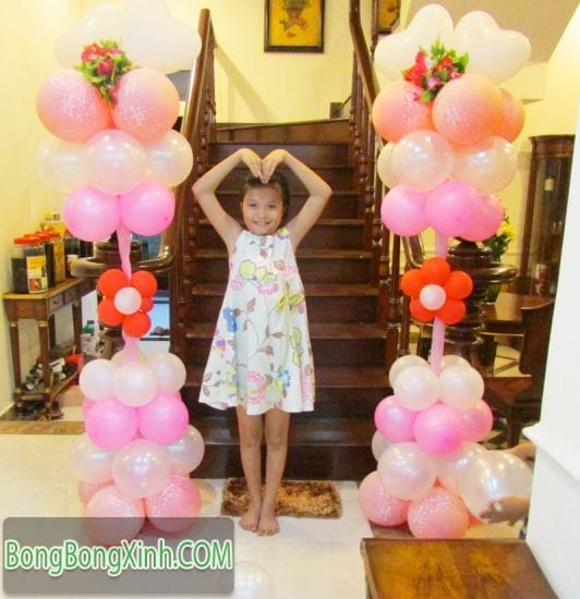 Trụ bong bóng thích hợp trang trí sinh nhật cho bé 114 Trụ bong bóng thích hợp trang trí sinh nhật cho bé 114