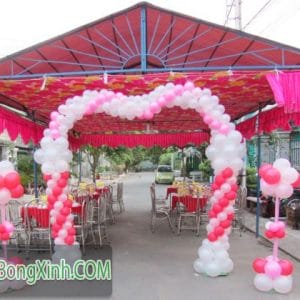 Cổng chào trang trí tiệc cưới hình trái tim 080