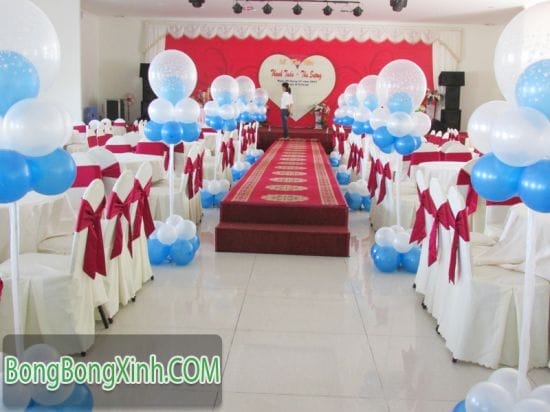 Đường dẫn tiệc cưới xanh nước biển 032 Đường dẫn tiệc cưới xanh nước biển 032