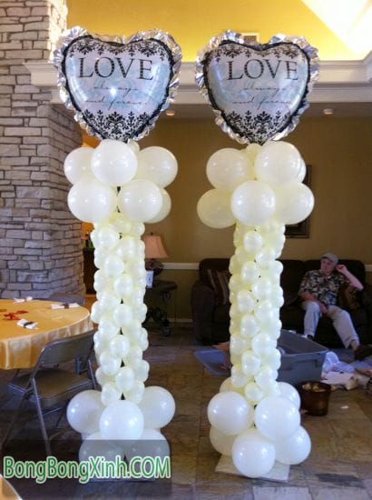 Trụ bong bóng LOVE cho tiệc cưới 119