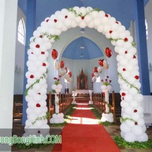 Cổng chào trang trí lễ cưới màu trắng CA100