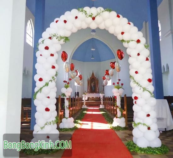 Cổng chào trang trí lễ cưới màu trắng CA100