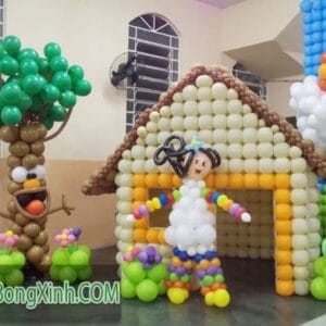 Trang trí sân khấu bong bóng nghệ thuật SKK047