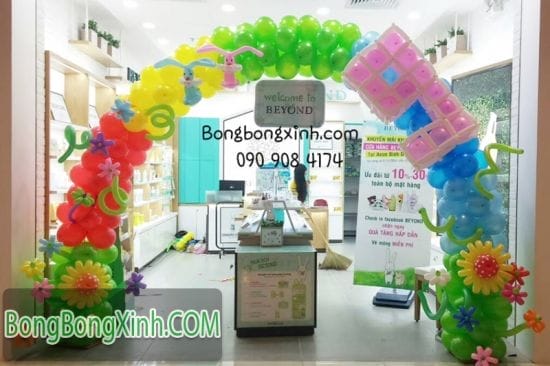 Trang trí khai trương bằng cổng chào độc đáo CC048 Trang trí khai trương bằng cổng chào độc đáo CC048