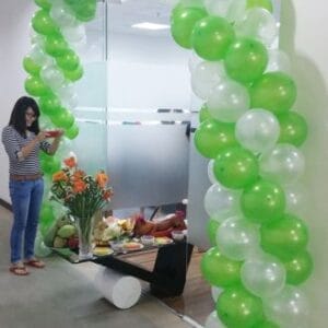 Cổng chào trang trí sự kiện màu xanh lá CD120