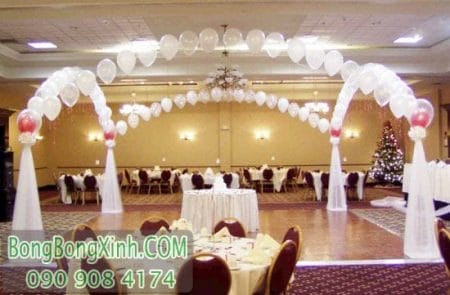 Đường dẫn bong bóng tiệc cưới màu trắng DDTC035 Đường dẫn bong bóng tiệc cưới màu trắng DDTC035