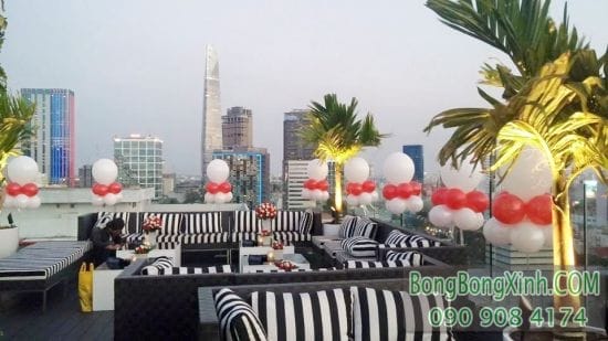 Trụ bong bóng mẫu trang trí sân thượng TBB134 Trụ bong bóng mẫu trang trí sân thượng TBB134