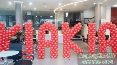 Bong bóng chữ CBB038 có thể kết hợp dễ dàng cùng cổng chào khai trương