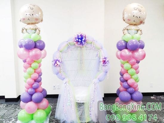 Trụ bong bóng trang trí sinh nhật đáng yêu TBB135 Trụ bong bóng trang trí sinh nhật đáng yêu TBB135