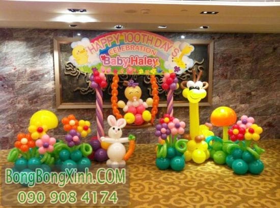 Trang trí sân khấu cho bé với các bong bóng tạo hình SK047 Trang trí sân khấu cho bé với các bong bóng tạo hình SK047