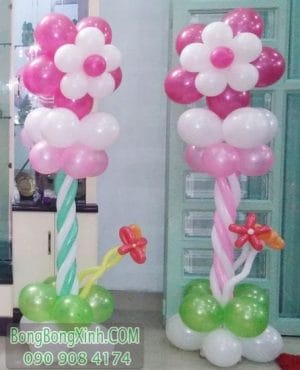 Trụ bong bóng TBB137 có thể kết hợp cổng chào trang trí sinh nhật trên
