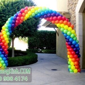 Cổng chào bong bóng trang trí sự kiện sắc màu CD139
