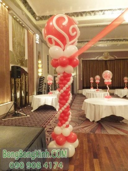 Trụ bong bóng nghệ thuật xinh đẹp TBB138 Trụ bong bóng nghệ thuật xinh đẹp TBB138