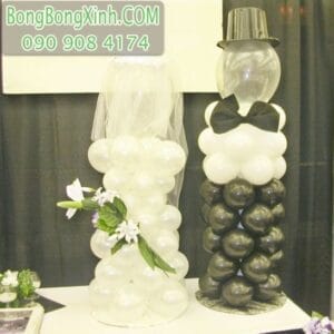 Bong bóng tạo hình cô dâu và chú rễ xinh đẹp DR059