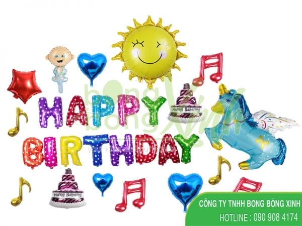 Bong bóng bạc đáng yêu cho bé trai BBBN107