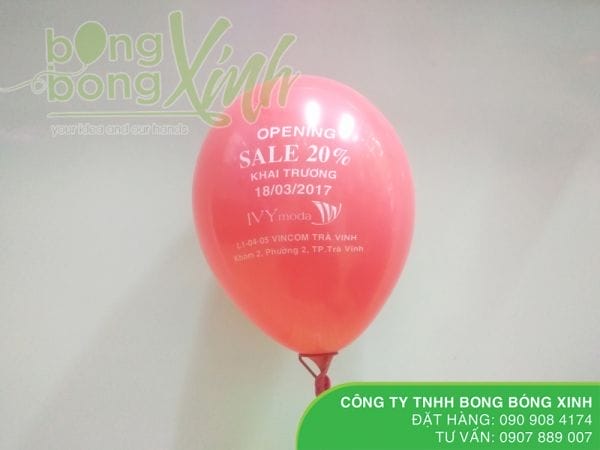 Bong bóng in logo khuyến mãi khai trương sale off 20% BBI023 Bong bóng in logo khuyến mãi khai trương sale off 20% BBI023