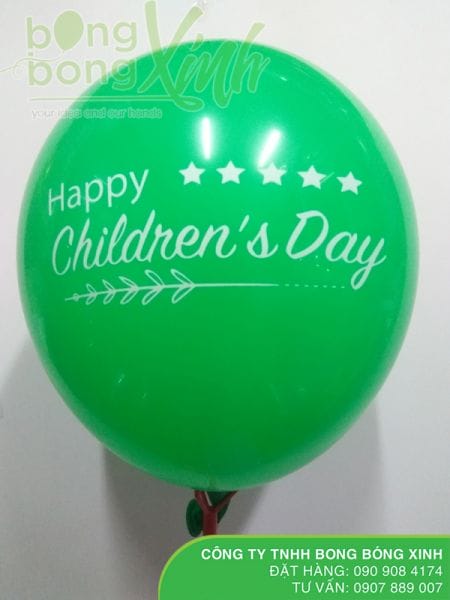 Bong bóng in chữ quảng cáo sự kiện Happy Childrens Day BBI019