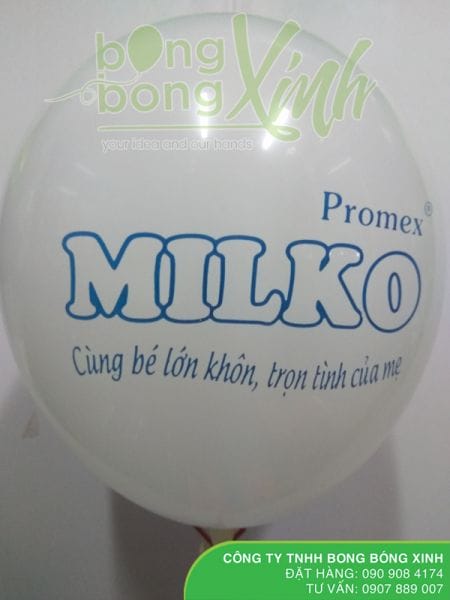 In bong bóng giá rẻ quảng cáo sản phẩm MILKO BBI027